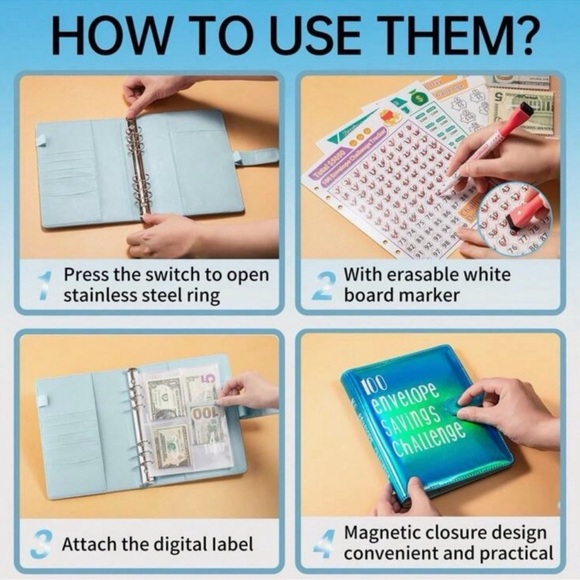 Brand New 100 Day Savings Challenge Book - Unisex - Picture 3 of 5